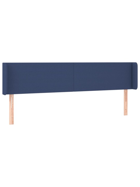 Voodipeats servadega, sinine, 163x16x78/88 cm, kangas
