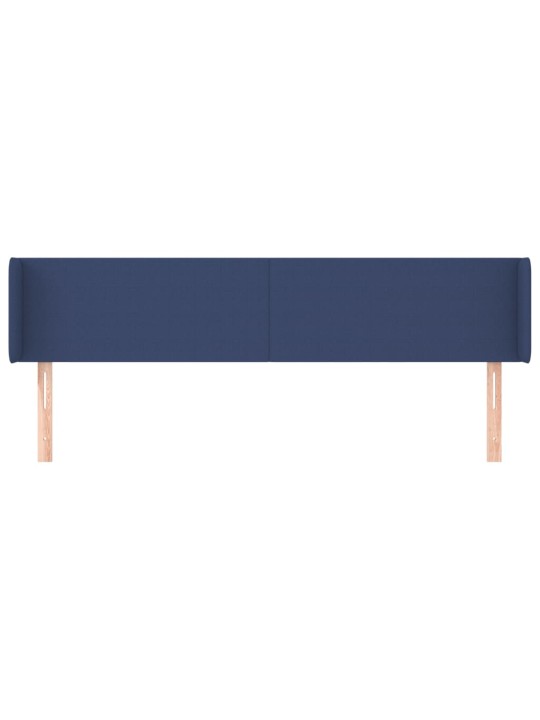 Voodipeats servadega, sinine, 163x16x78/88 cm, kangas