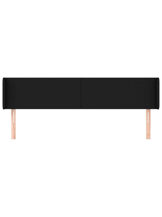 Voodipeats servadega, must, 203x16x78/88 cm, kangas