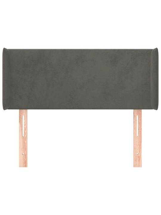 Voodipeats servadega, tumehall, 93x16x78/88 cm, samet