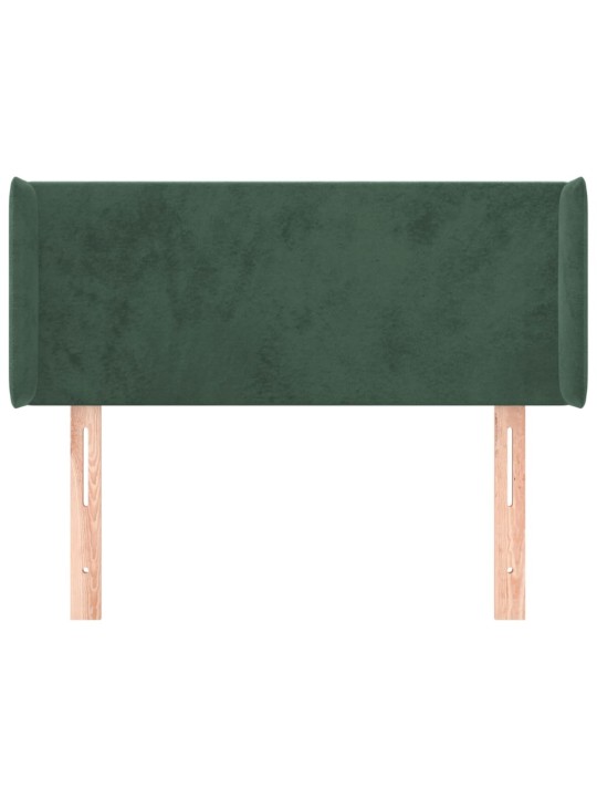Voodipeats servadega, tumeroheline, 93x16x78/88 cm, samet