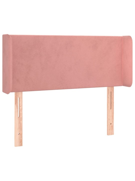 Voodipeats servadega, roosa, 93x16x78/88 cm, samet