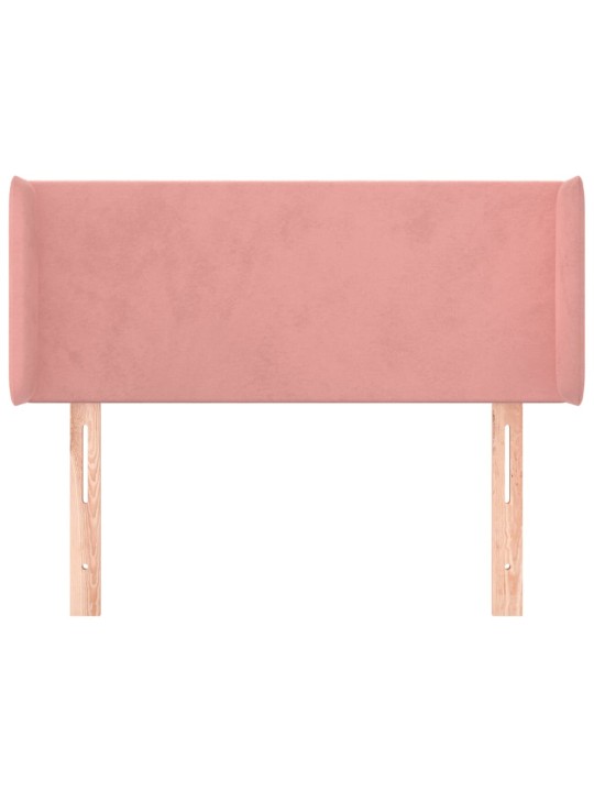 Voodipeats servadega, roosa, 93x16x78/88 cm, samet