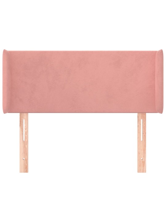 Voodipeats servadega, roosa, 103x16x78/88 cm, samet