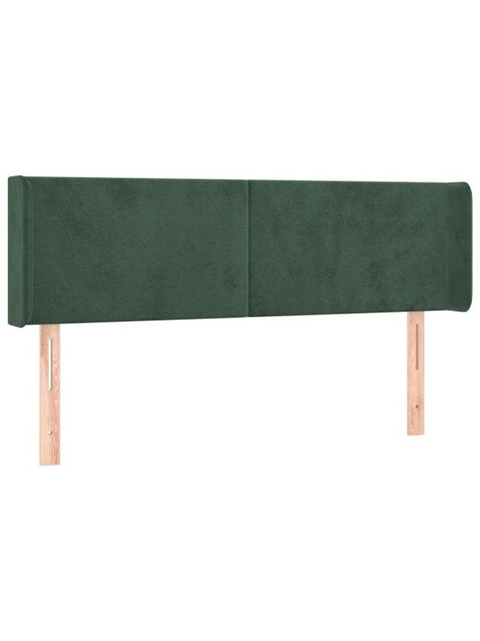 Voodipeats servadega, tumeroheline, 147x16x78/88 cm, samet
