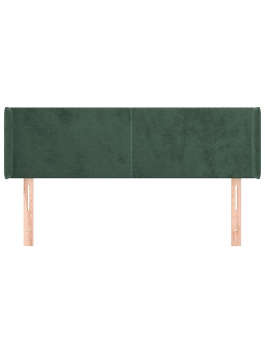Voodipeats servadega, tumeroheline, 147x16x78/88 cm, samet