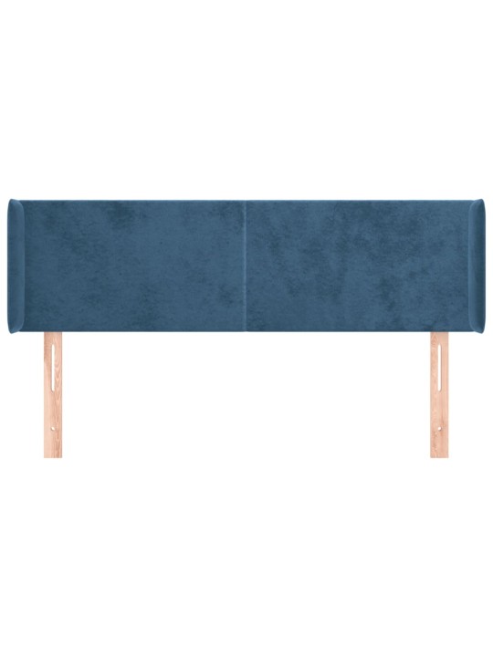 Voodipeats servadega, tumesinine, 147x16x78/88 cm, samet