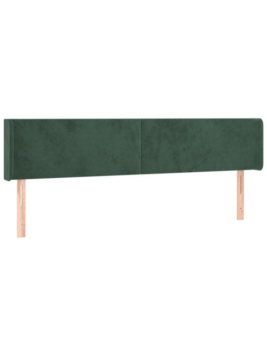Voodipeats servadega, tumeroheline, 163x16x78/88 cm, samet