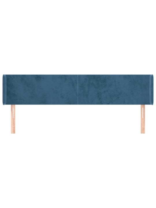 Voodipeats servadega, tumesinine, 163x16x78/88 cm, samet