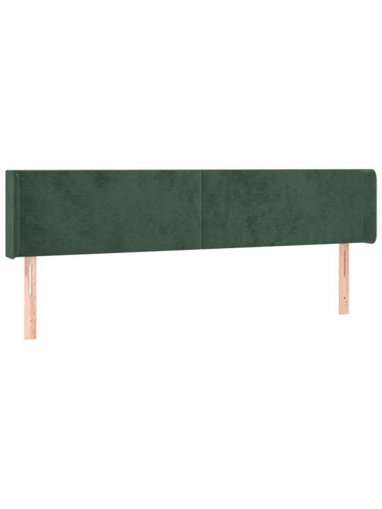 Voodipeats servadega, tumeroheline, 203x16x78/88 cm, samet