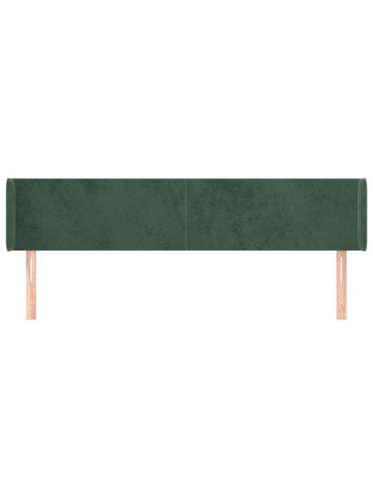 Voodipeats servadega, tumeroheline, 203x16x78/88 cm, samet