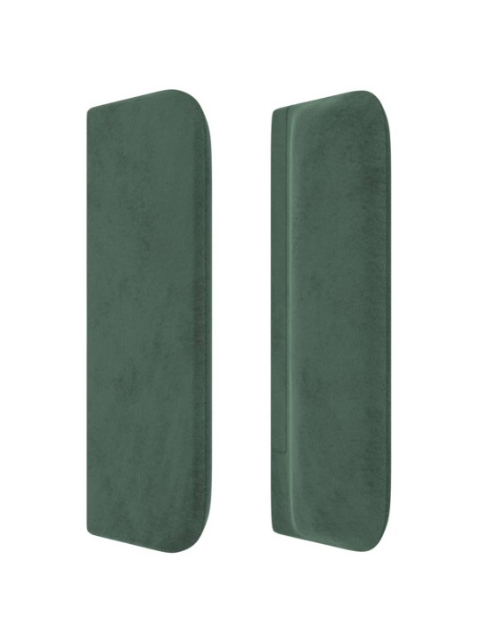 Voodipeats servadega, tumeroheline, 203x16x78/88 cm, samet