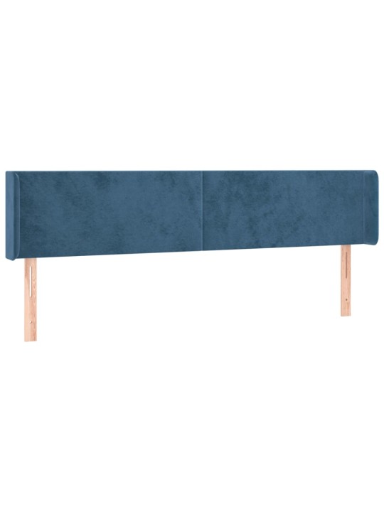 Voodipeats servadega, tumesinine, 203x16x78/88 cm, samet