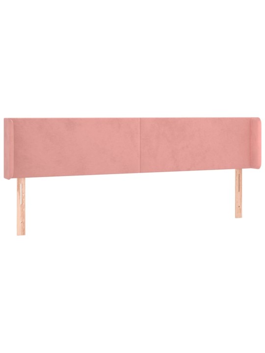 Voodipeats servadega, roosa, 203x16x78/88 cm, samet
