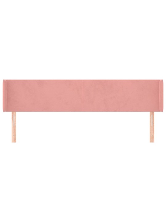 Voodipeats servadega, roosa, 203x16x78/88 cm, samet