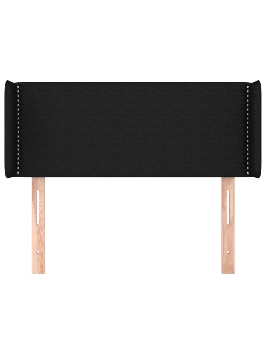 Voodipeats servadega, must, 83x16x78/88 cm, kangas