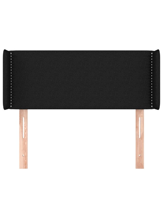 Voodipeats servadega, must, 103x16x78/88 cm, kangas