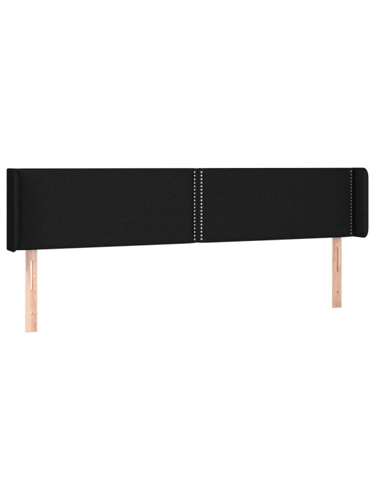 Voodipeats servadega, must, 183x16x78/88 cm, kangas