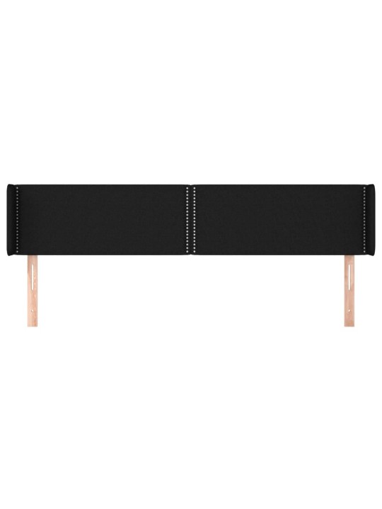 Voodipeats servadega, must, 183x16x78/88 cm, kangas