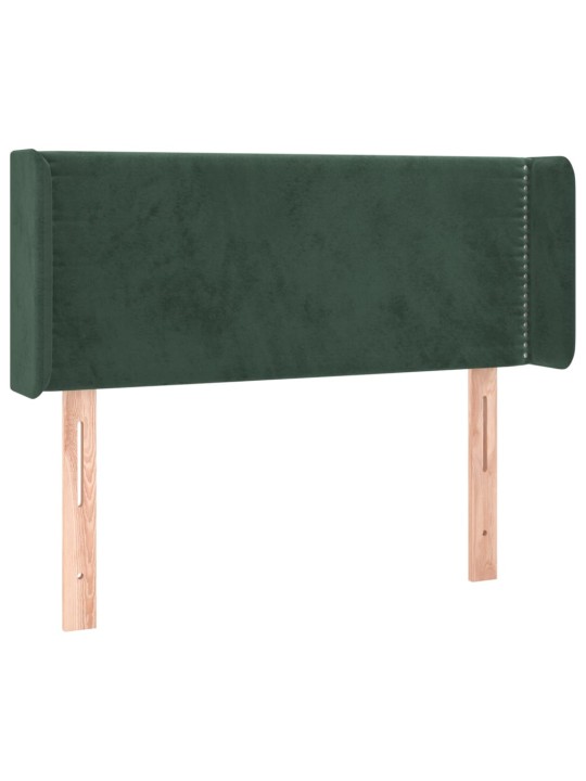 Voodipeats servadega, tumeroheline, 93x16x78/88 cm, samet