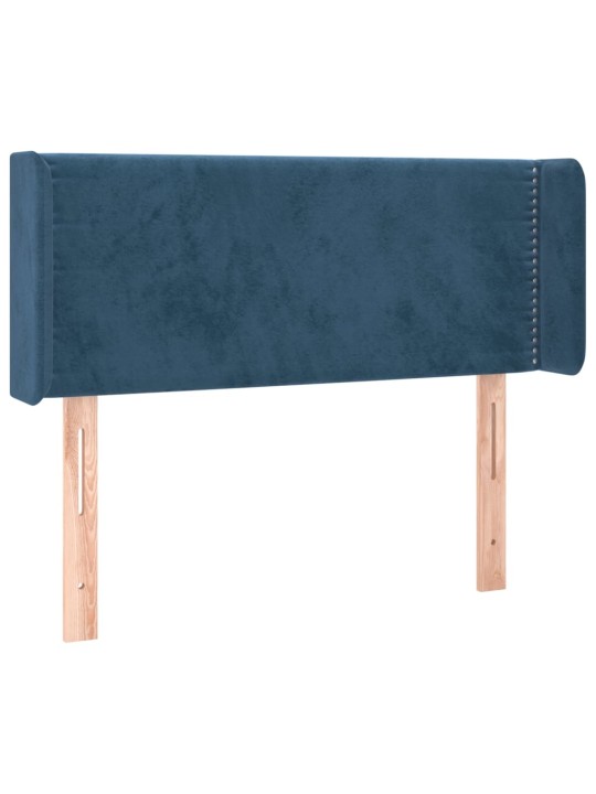 Voodipeats servadega, tumesinine, 103x16x78/88 cm, samet