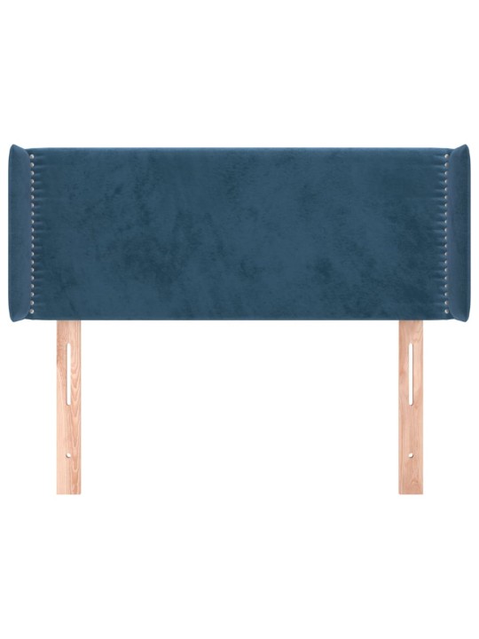 Voodipeats servadega, tumesinine, 103x16x78/88 cm, samet