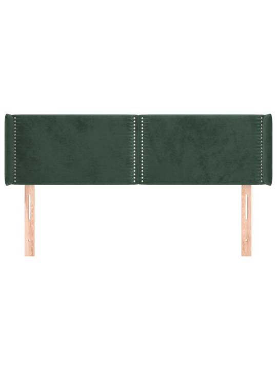 Voodipeats servadega, tumeroheline, 147x16x78/88 cm, samet