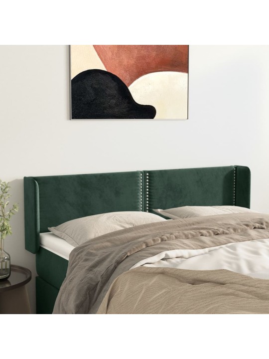 Voodipeats servadega, tumeroheline, 147x16x78/88 cm, samet