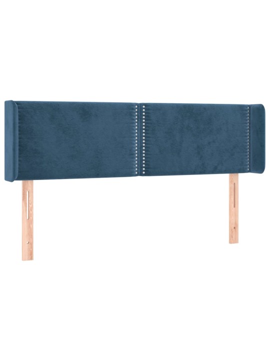 Voodipeats servadega, tumesinine, 147x16x78/88 cm, samet