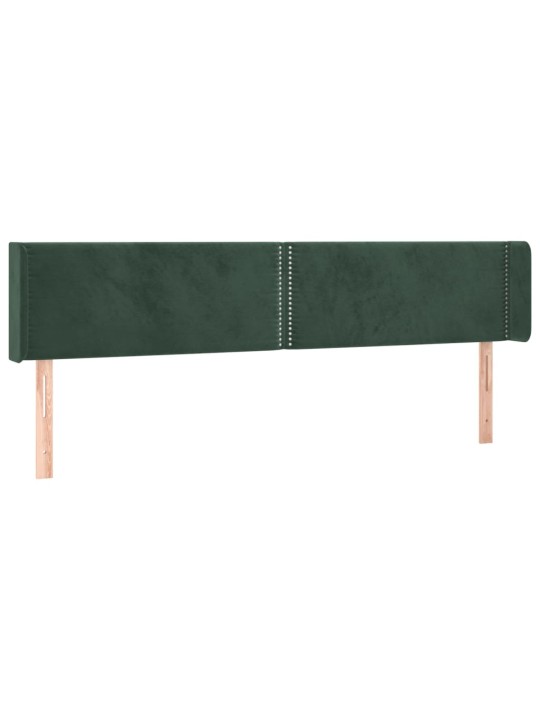 Voodipeats servadega, tumeroheline, 163x16x78/88 cm, samet