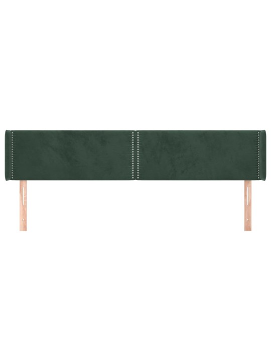Voodipeats servadega, tumeroheline, 163x16x78/88 cm, samet