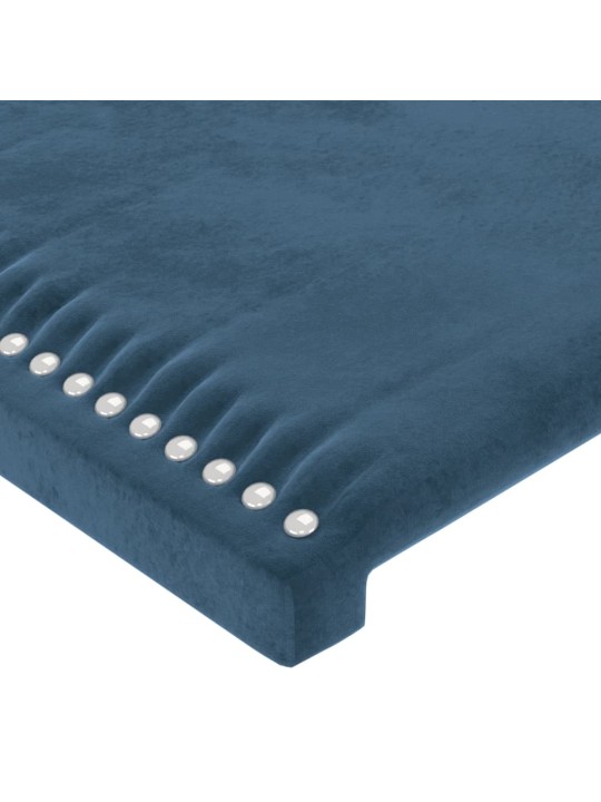 Voodipeats servadega, tumesinine, 163x16x78/88 cm, samet