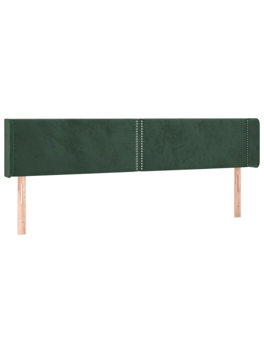 Voodipeats servadega, tumeroheline, 203x16x78/88 cm, samet
