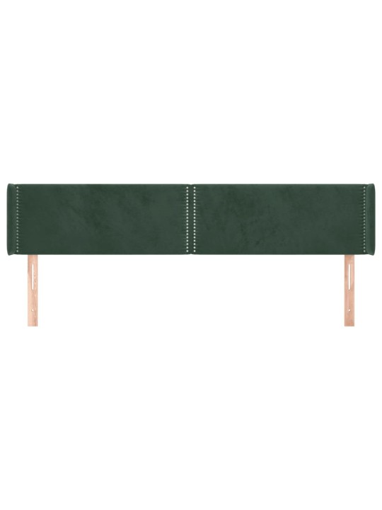 Voodipeats servadega, tumeroheline, 203x16x78/88 cm, samet
