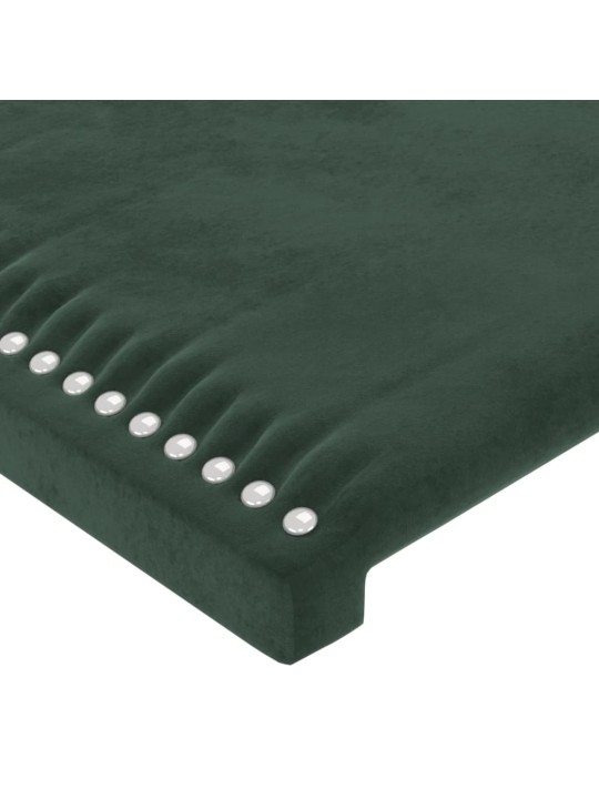 Voodipeats servadega, tumeroheline, 203x16x78/88 cm, samet