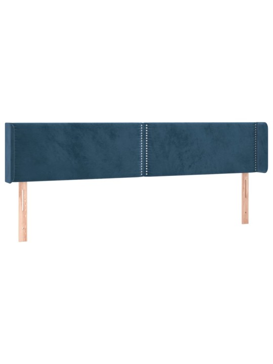 Voodipeats servadega, tumesinine, 203x16x78/88 cm, samet