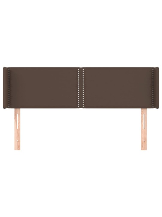 Voodipeats servadega, pruun, 147x16x78/88 cm, kunstnahk
