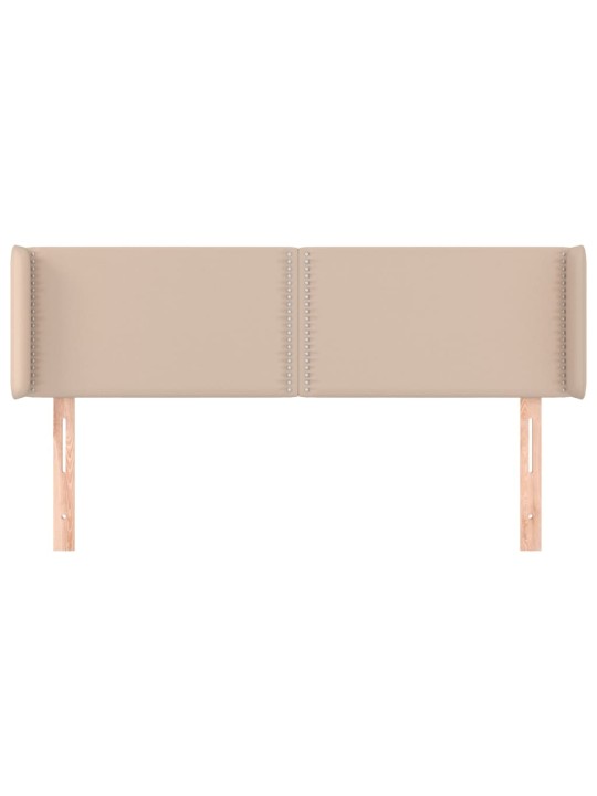 Voodipeats servadega, cappuccino, 147x16x78/88 cm, kunstnahk