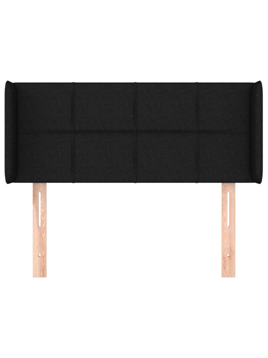 Voodipeats servadega, must, 93x16x78/88 cm, kangas
