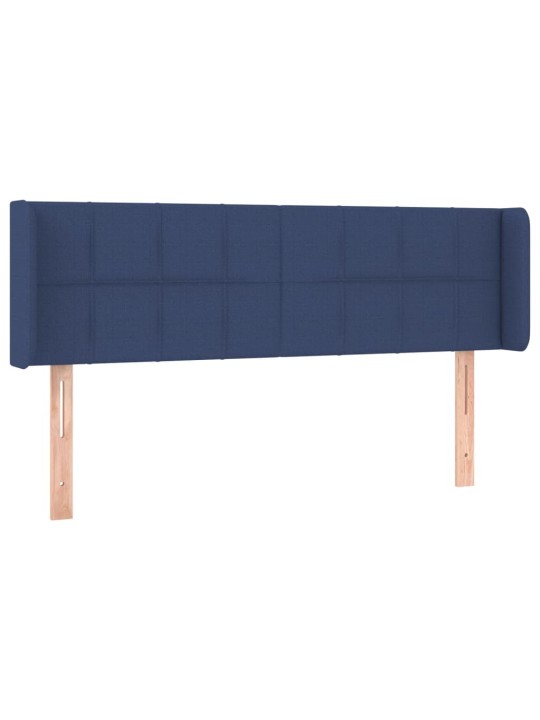 Voodipeats servadega, sinine, 147x16x78/88 cm, kangas