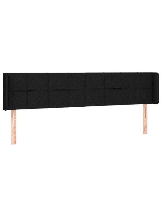 Voodipeats servadega, must, 183x16x78/88 cm, kangas