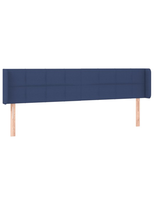 Voodipeats servadega, sinine, 203x16x78/88 cm, kangas