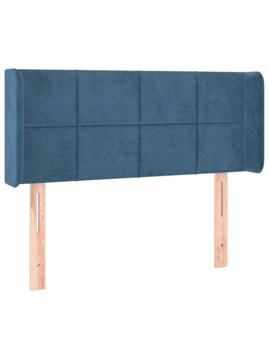 Voodipeats servadega, tumesinine, 93x16x78/88 cm, samet