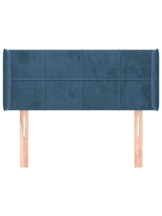 Voodipeats servadega, tumesinine, 93x16x78/88 cm, samet