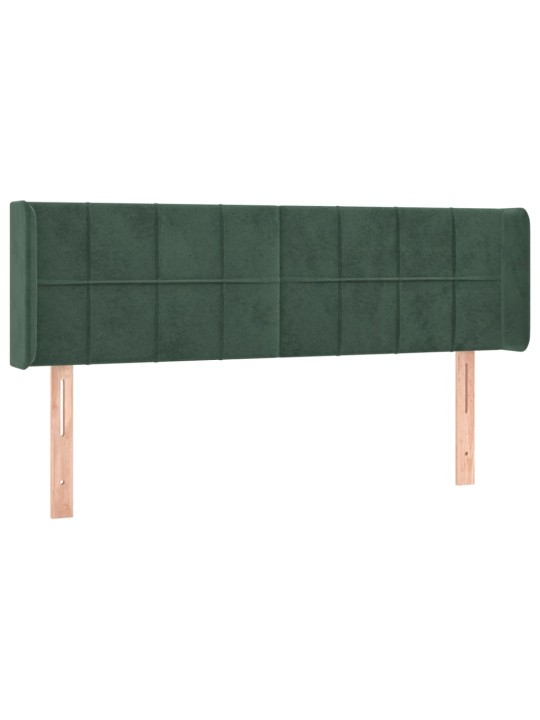 Voodipeats servadega, tumeroheline, 147x16x78/88 cm, samet