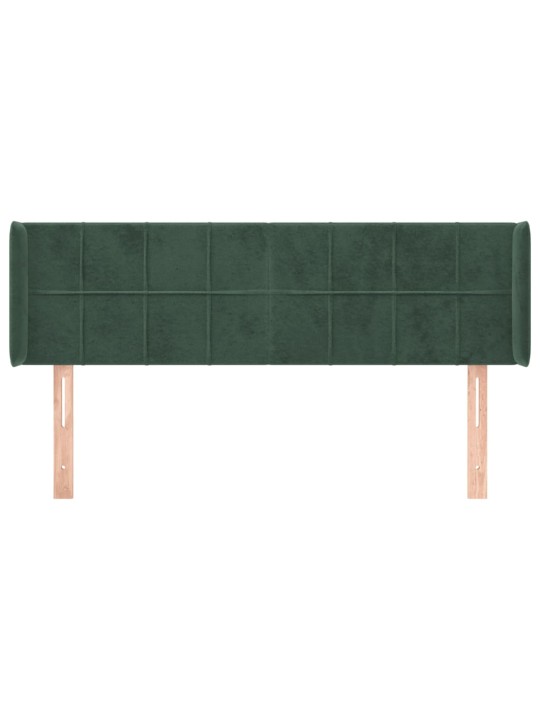 Voodipeats servadega, tumeroheline, 147x16x78/88 cm, samet
