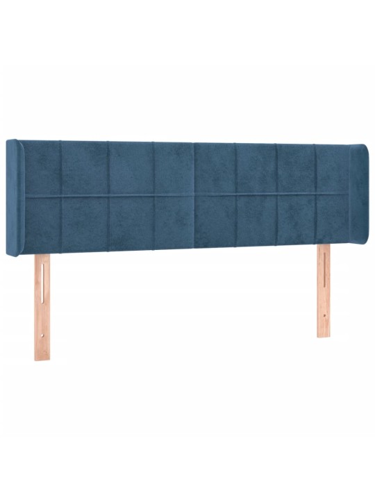 Voodipeats servadega, tumesinine, 147x16x78/88 cm, samet