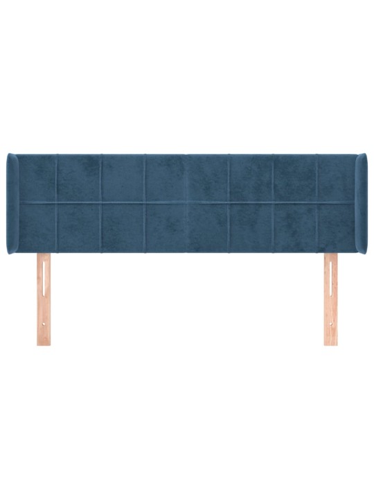 Voodipeats servadega, tumesinine, 147x16x78/88 cm, samet