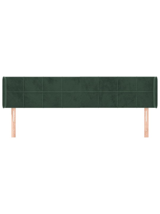 Voodipeats servadega, tumeroheline, 183x16x78/88 cm, samet