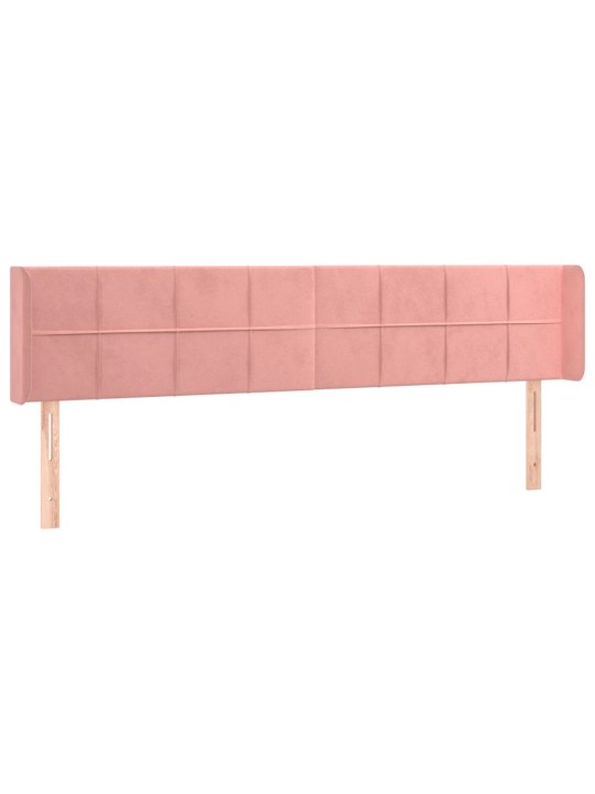 Voodipeats servadega, roosa, 183x16x78/88 cm, samet